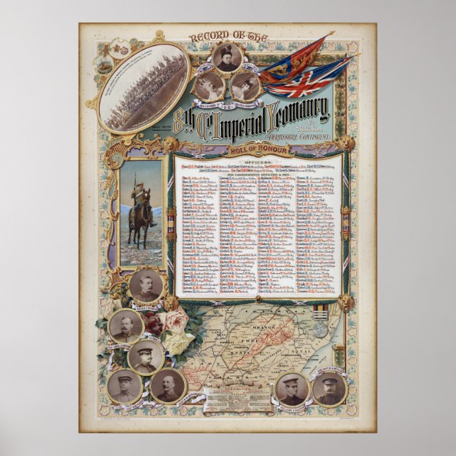 Roll of Honor 8th Company, Imperial Yeomanry Poster (Front)