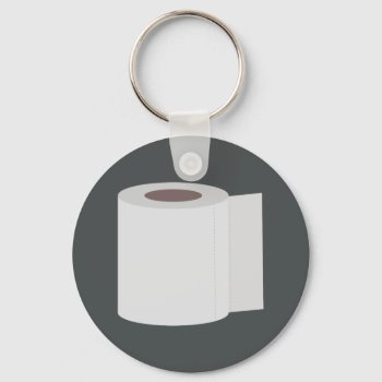 Roll Of Toilet Paper Keychain by i_love_cotton at Zazzle