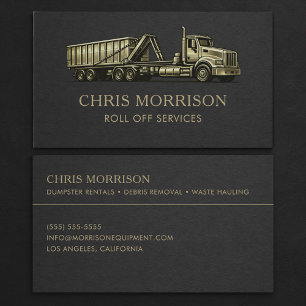 Roll Off Dumpster Services Professional  Business Card