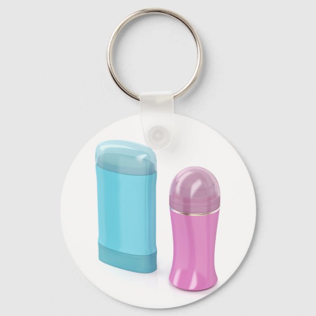 Roll-on and stick antiperspirant deodorants keychain (Front)
