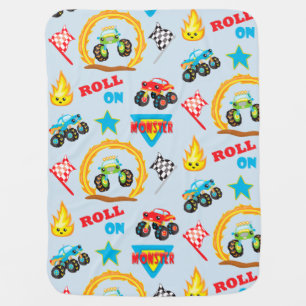 Roll On Monster Truck Baby Blanket