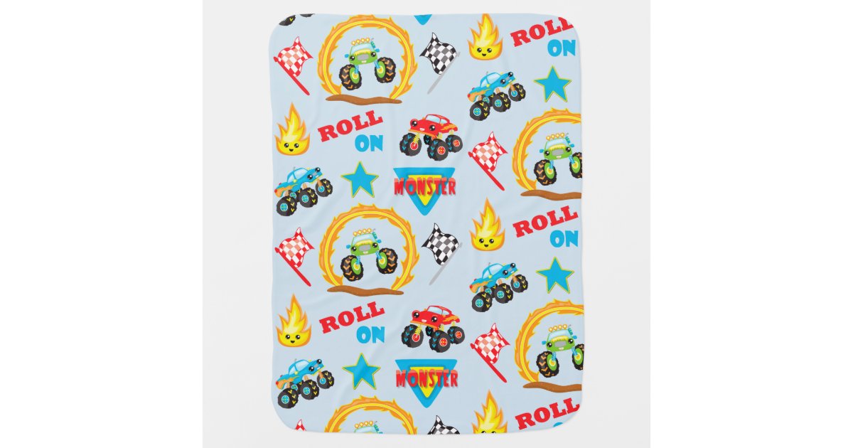 Roll On Monster Truck Baby Blanket | Zazzle.com
