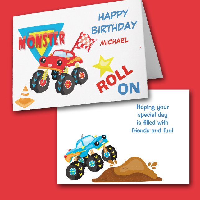 Roll On Monster Truck Birthday Card (Creator Uploaded)