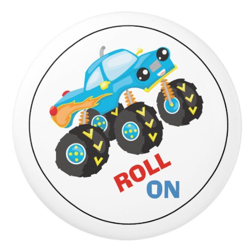 Roll On Monster Truck Ceramic Knob