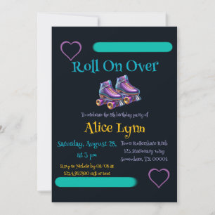 Roll On Over Child Birthday Party Invitation