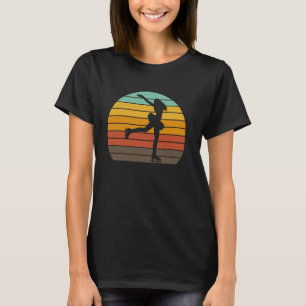 Roll Skate Figure Skate Sunset Skating Sport Rolle T-Shirt