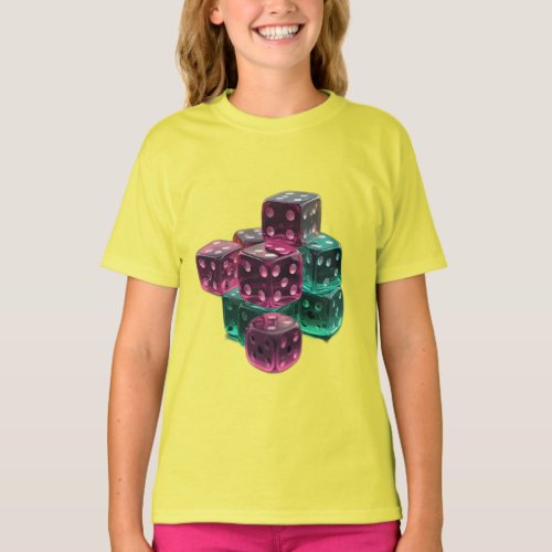 Roll the Dice 3D Casino Art T_Shirt Collection