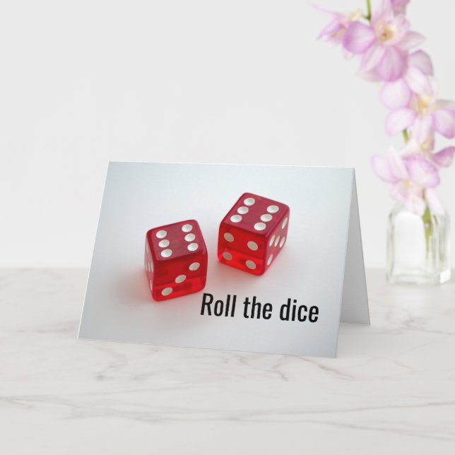 Roll The Dice & Take A Chance,  Call Me - Card (Orchid)