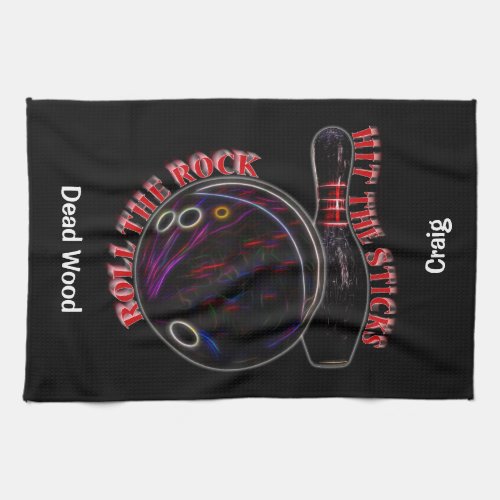 Roll the Rock Team Bowling Towels