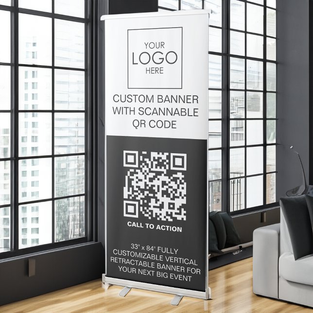 Roll Up Event Signage With QR Code Advertising  Retractable Banner (Creator Uploaded)