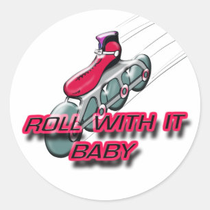 Roll With It, Baby Classic Round Sticker