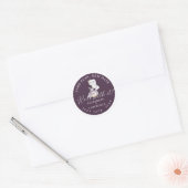 Roll With It Elegant Violet Florals & Toilet Paper Classic Round Sticker (Envelope)