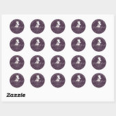 Roll With It Elegant Violet Florals & Toilet Paper Classic Round Sticker (Sheet)