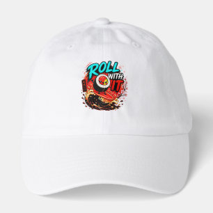 Roll With It – Funny Surfing Sushi Design Hat
