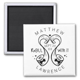 Roll With It LGBTQ Toilet Paper Roll Save The Date Magnet