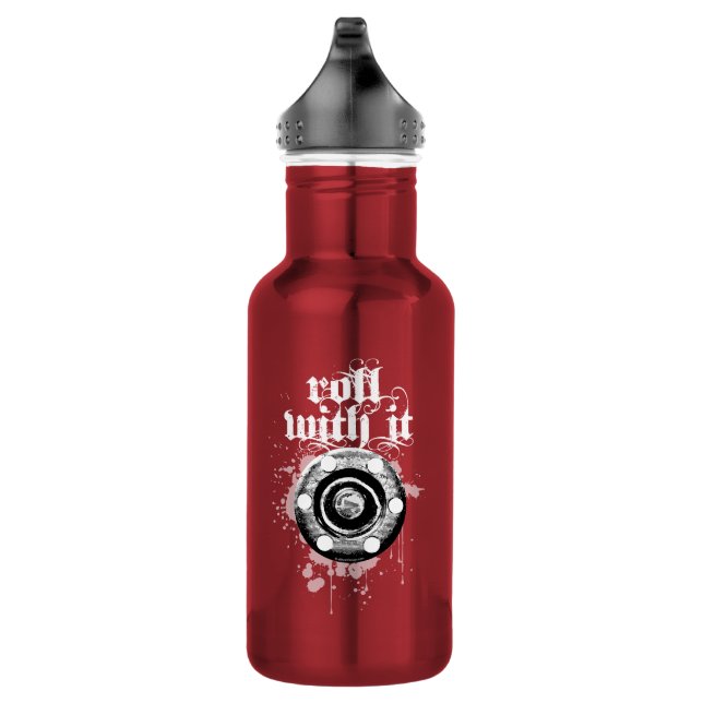 Roll With It (Roller Hockey) Water Bottle (Right)