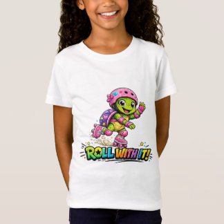 Roll With It Roller Turtle kids T-Shirt