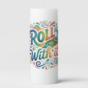 Roll with It T-Shirt – Funny Sushi Lover Graphic T Pillar Candle
