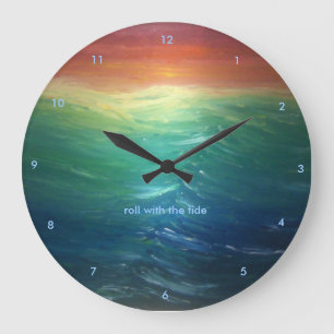 "roll with the tide" Wall Clock