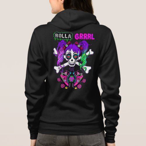 Rolla Grrrl Punk Rock Roller Girl hoodie