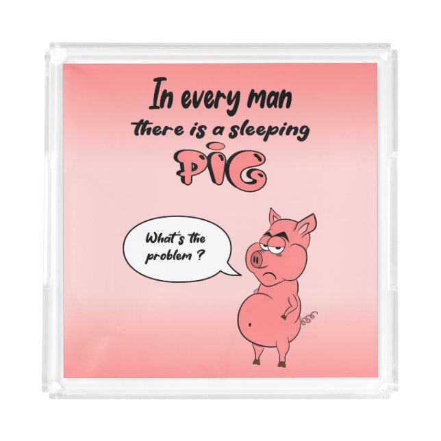 Rolled Acrylic Plateau Pig Acrylic Tray (Front)