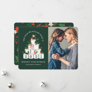 Rolled With It Christmas Toilet Paper Tree Photo Holiday Card