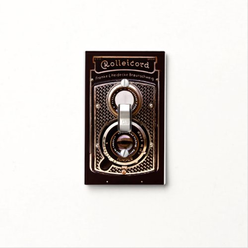 Rolleicord art deco camera light switch cover