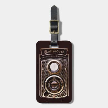 Rolleicord Art Deco Camera Luggage Tag by jahwil at Zazzle