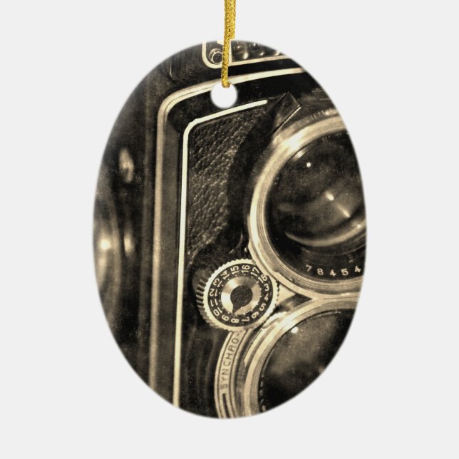 Rolleiflex Camera Ceramic Ornament (Front)