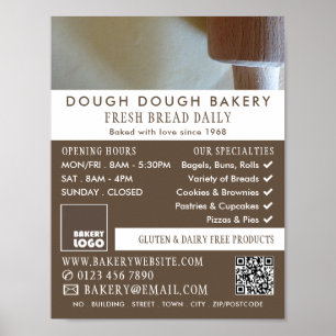 Roller and Pastry, Bakers, Bakery Store Advert Poster