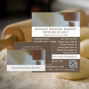 Roller and Pastry, Bakers, Bakery Store Business Card