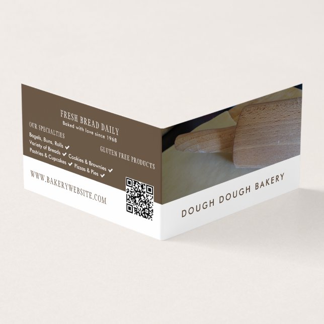 Roller and Pastry, Bakers, Bakery Store Detailed Business Card (Outside)