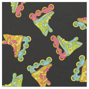 Roller Blades 90's Cute Skates Fabric