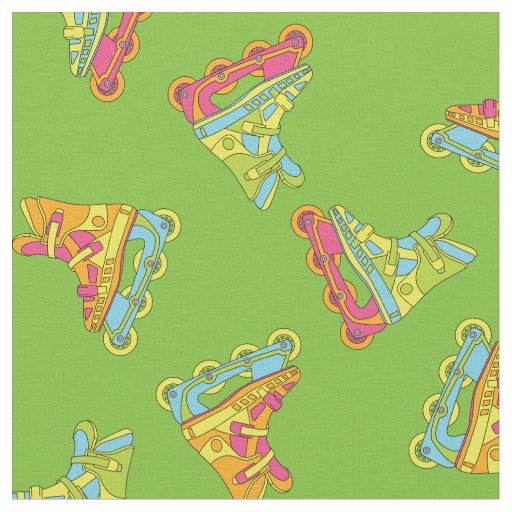 Roller Blades 90's Cute Skates Fabric