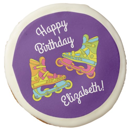 Roller Blades Skates Kids Birthday Party Skating Sugar Cookie