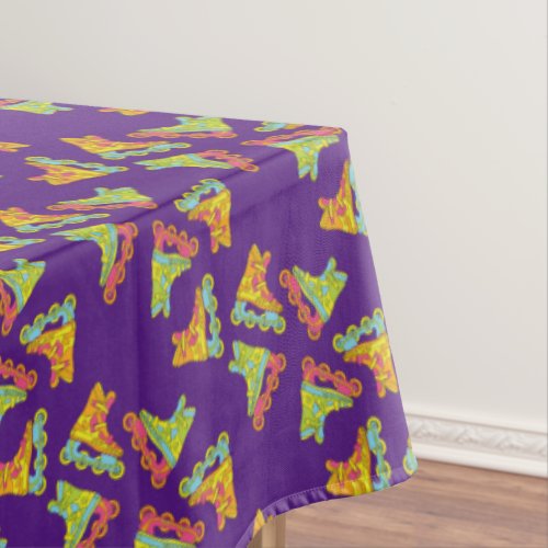 Roller Blades Skates Kids Birthday Party Skating Tablecloth