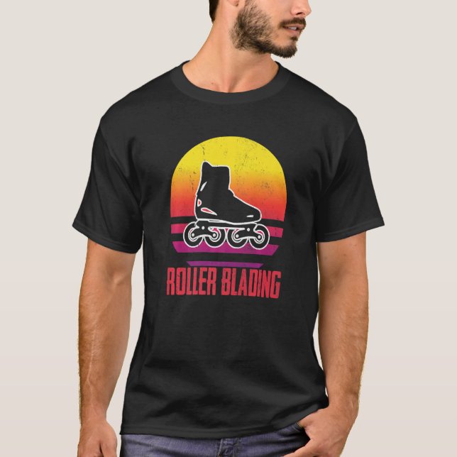 Roller Blading Skates Roller Skating inline skatin T-Shirt (Front)