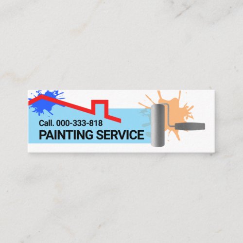 Roller Brush Painting Home Mini Business Card