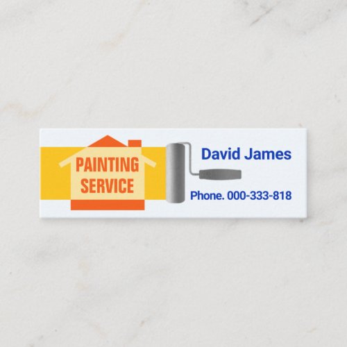 Roller Brush Painting New Paint Mini Business Card