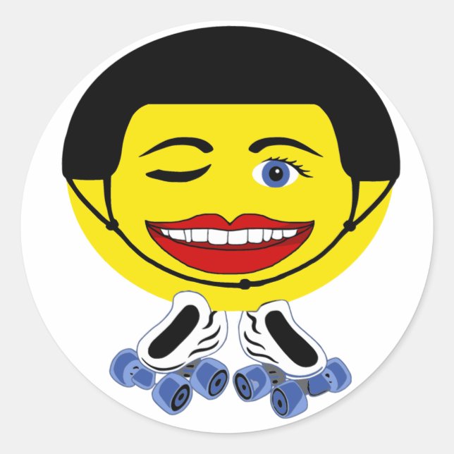 roller classic round sticker (Front)