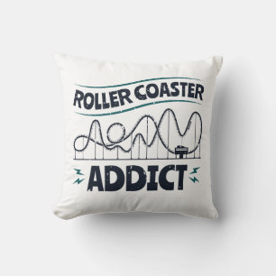 Roller Coaster Addict Throw Pillow