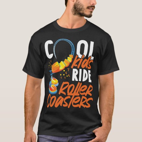 Roller Coaster Amusement Park Cool Kids Ride T_Shirt