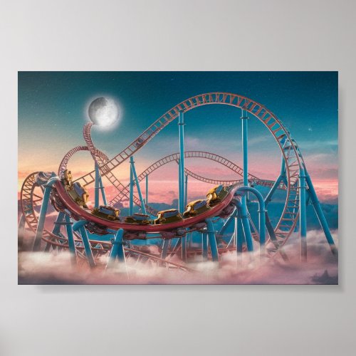 roller coaster_ amusement park poster