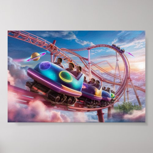 roller coaster _ amusement park poster