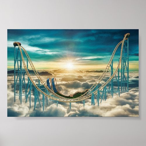 Roller coaster _ amusement park poster