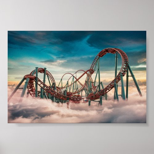 roller coaster _ amusement park poster