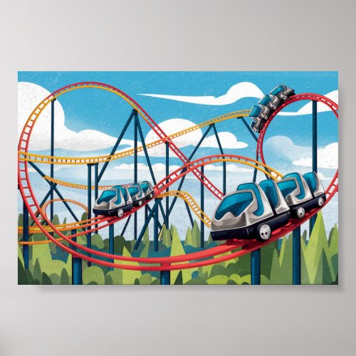 Roller coaster _ amusement park poster