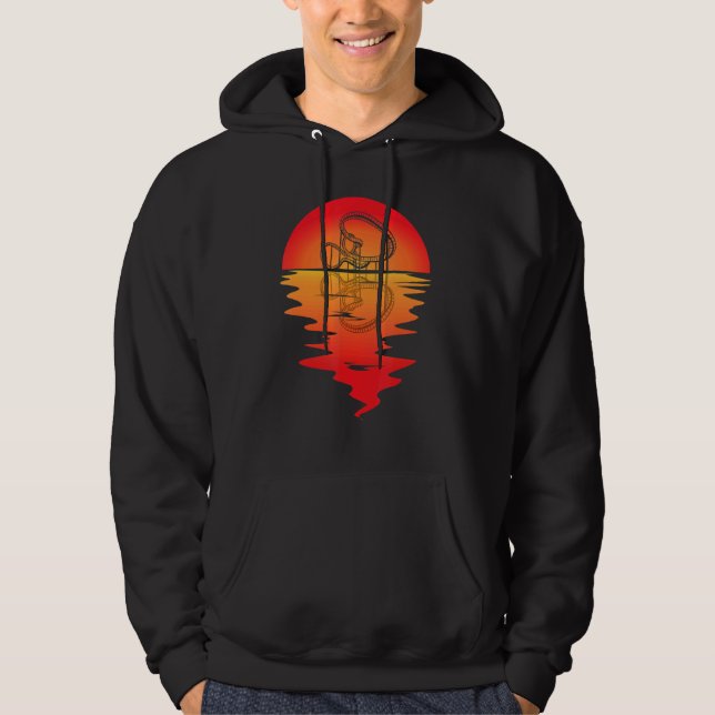 Roller Coaster  Amusement Park Vintage Retro Sunse Hoodie (Front)