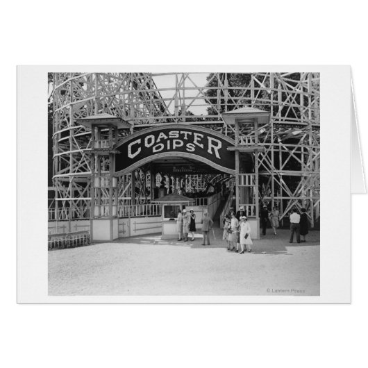 Roller Coaster at Glen Echo Park Photograph Cards (Front Horizontal)