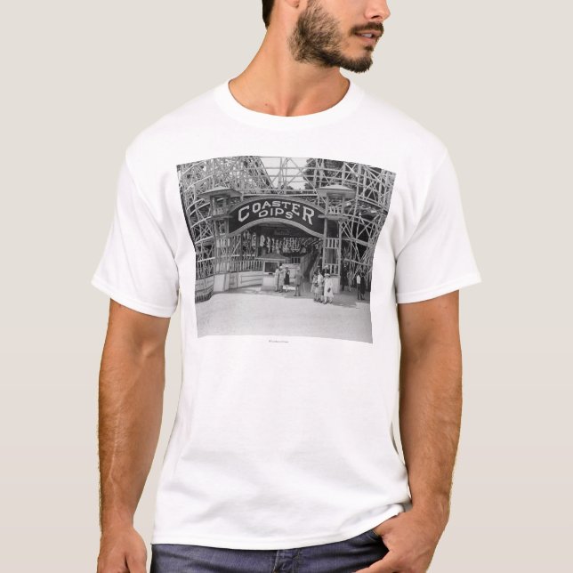 Roller Coaster at Glen Echo Park Photograph T-Shirt (Front)